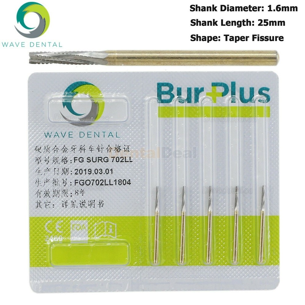 10Pcs FG 702LL Burs Dental Wisdom Teeth Extraction Carbide Bur